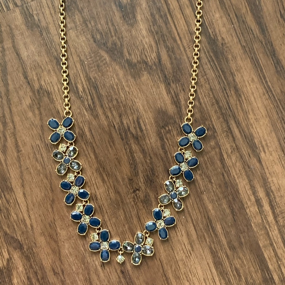 J.crew crystal flower necklace